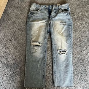 High rise straight leg Jean